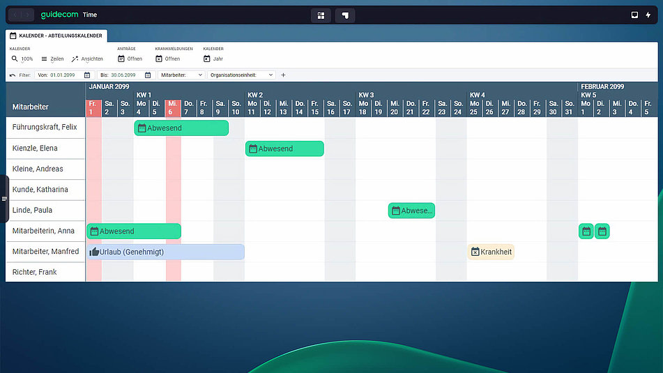 GuideCom Time: Zeiterfassung Software