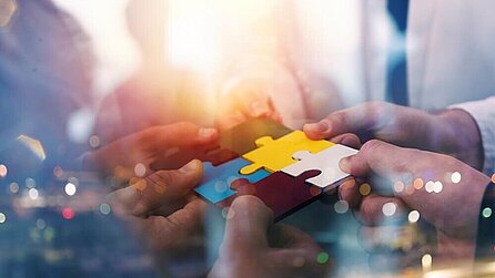 Hände Puzzleteile Hände Puzzleteil