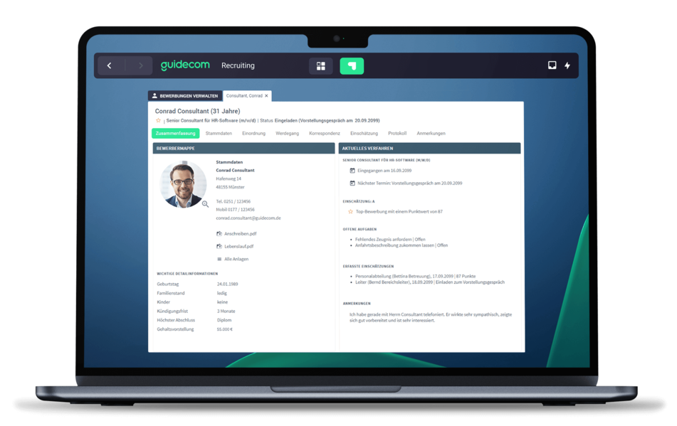 GuideCom: Bewerbermanagement Software