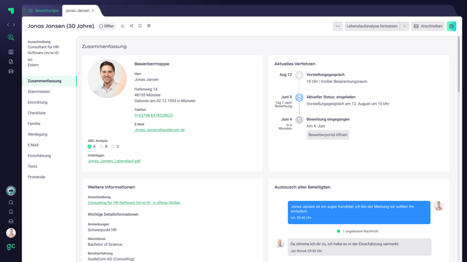 Bewerbermanagement Software Bewerbermanagement Software