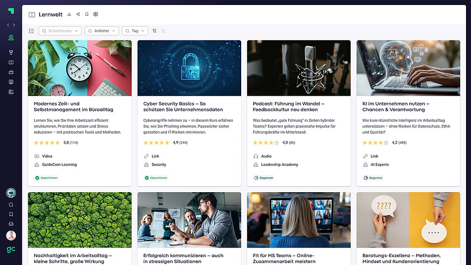 Lerninhalte Ausbildungsmanagement Software